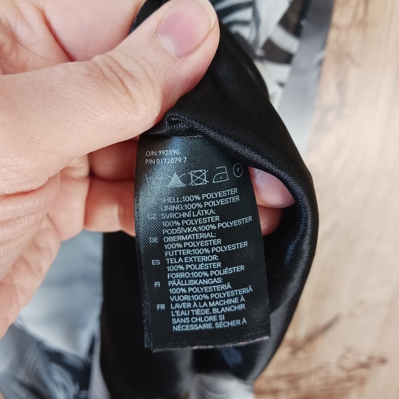 H&M Tropical Palm Print  Strapless Maxi Dress Size 6 - Picture 5 of 7